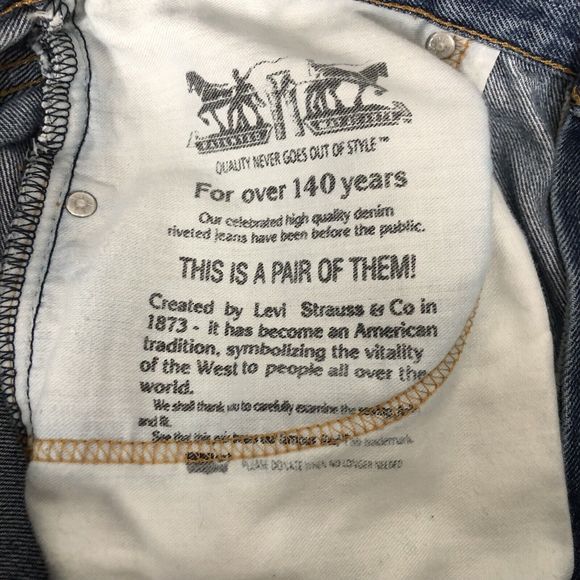 Levi Strauss Men’s 36x29 Light Wash 550 Relaxed Fit Straight Leg Denim Jeans - Picture 7 of 14